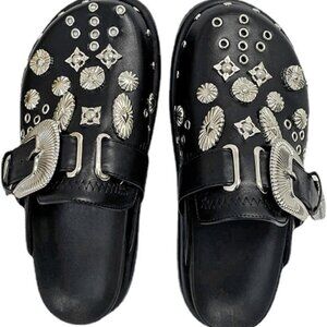 Emo Shoes Platform Clogs Womens Grunge Punk Slip On Buckle Shoes